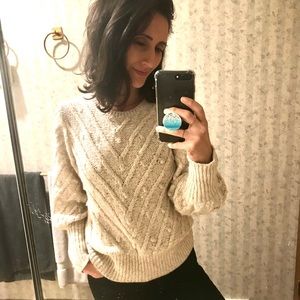 Gap Bobble Stitch Puff Sleeve Sweater 
